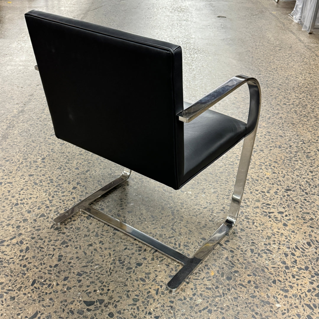Brno Flat Bar Chair Stainless/Leather(10) by Mies Van der Rohe