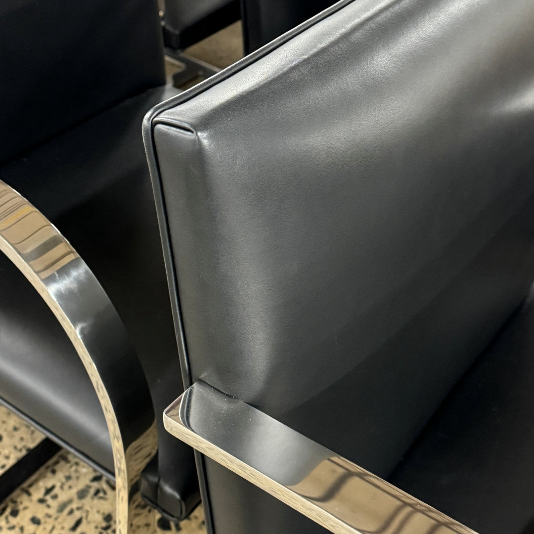 Brno Flat Bar Chair Stainless/Leather(10) by Mies Van der Rohe