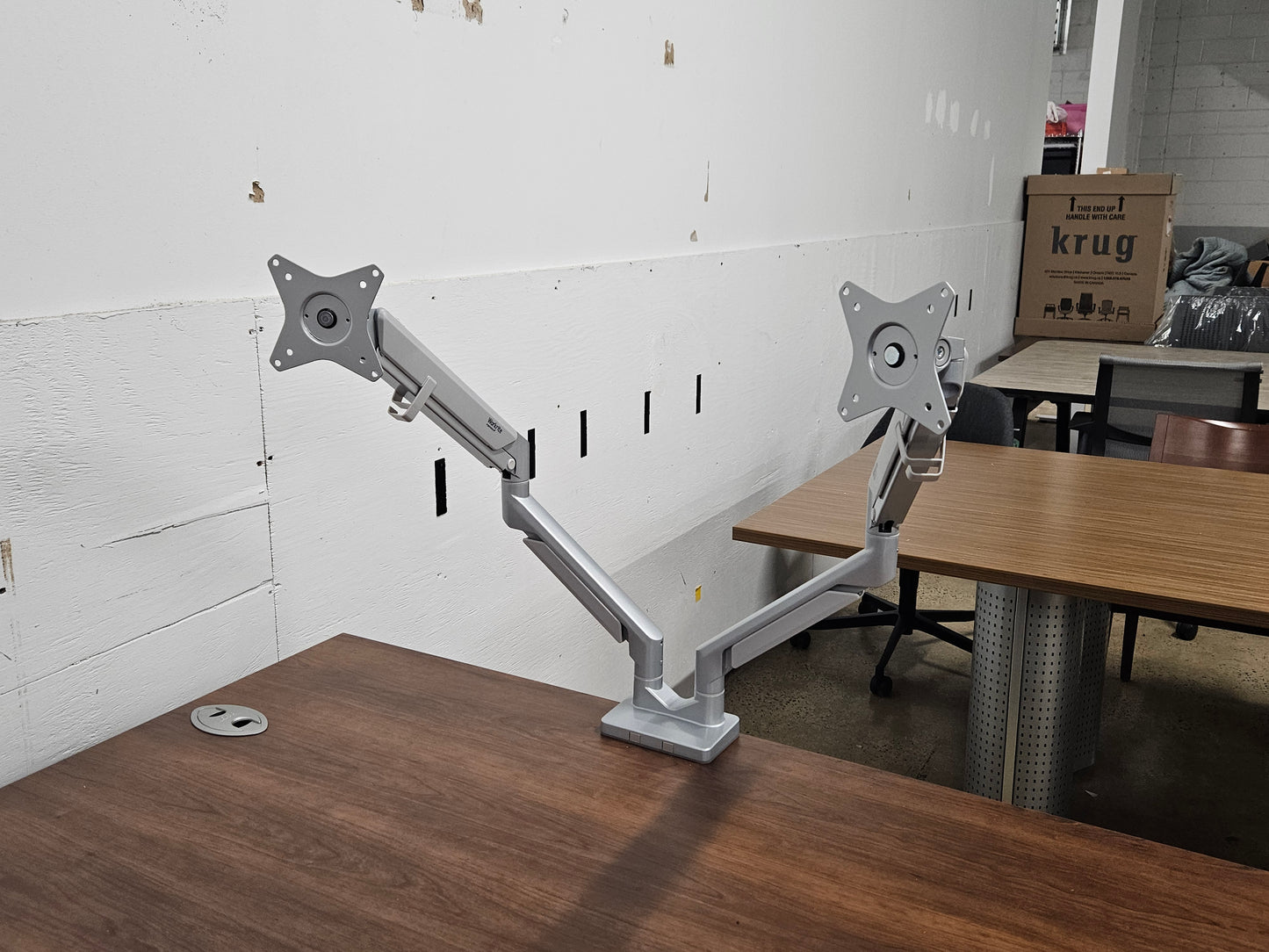 Workrite JIBE Dual Articulating Monitor Arm.