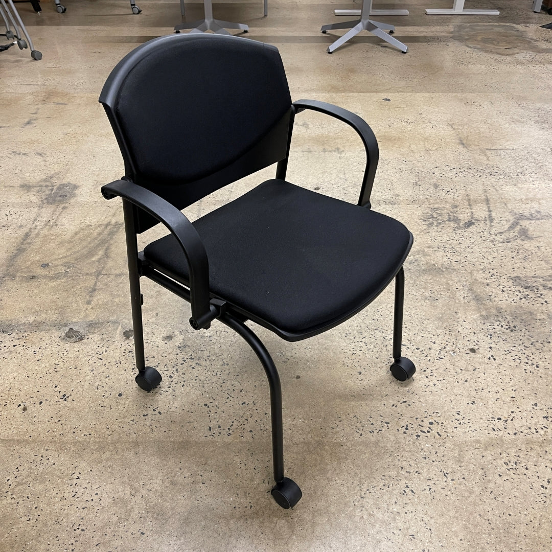 Eddy Stack Chair by Dauphin - Black