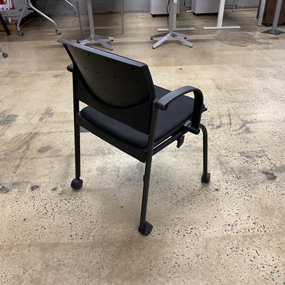 Eddy Stack Chair by Dauphin - Black
