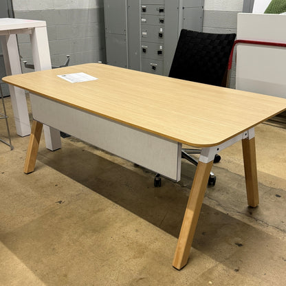 Sawhorse Table with Library Top