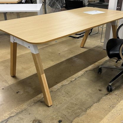 Sawhorse Table with Library Top