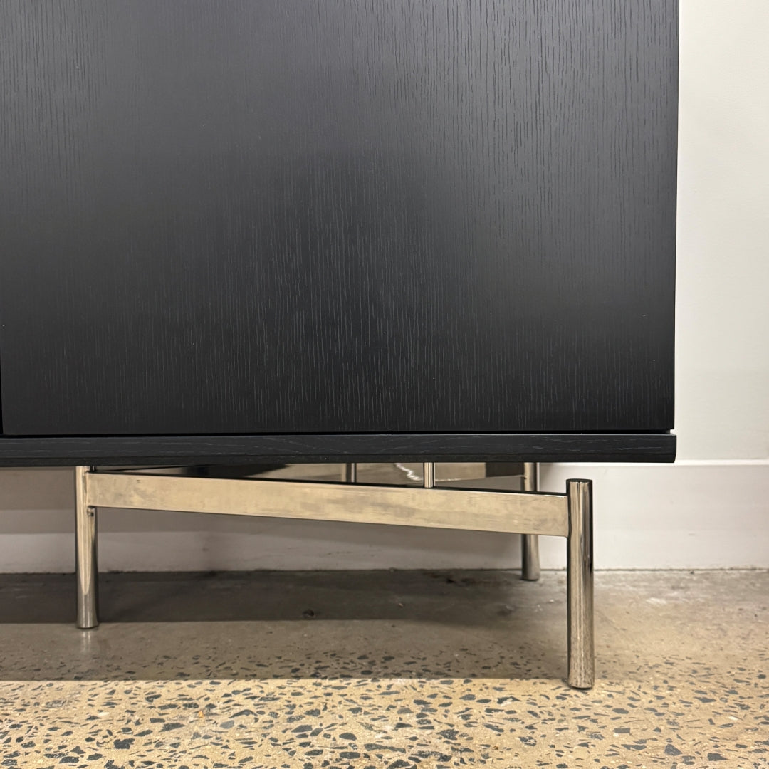 Bernhardt Credenza, Black Veneer, 84w