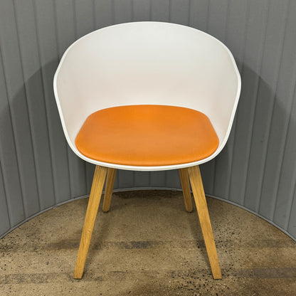 HAY About A Chair, white w seat pad (5)