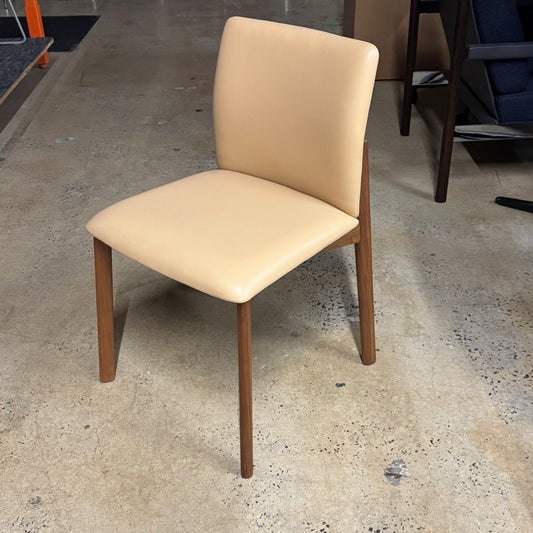 DWR Contour Chair, Walnut/Sand Leather
