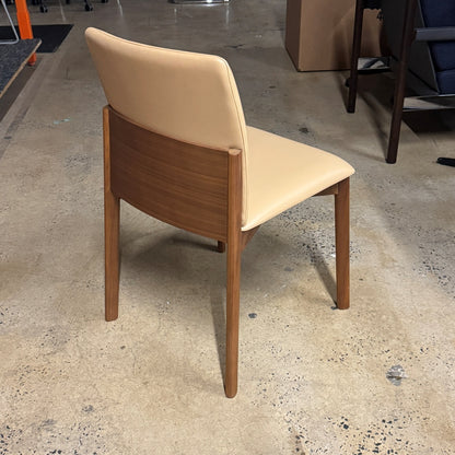 DWR Contour Chair, Walnut/Sand Leather