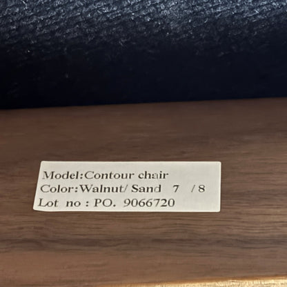 DWR Contour Chair, Walnut/Sand Leather