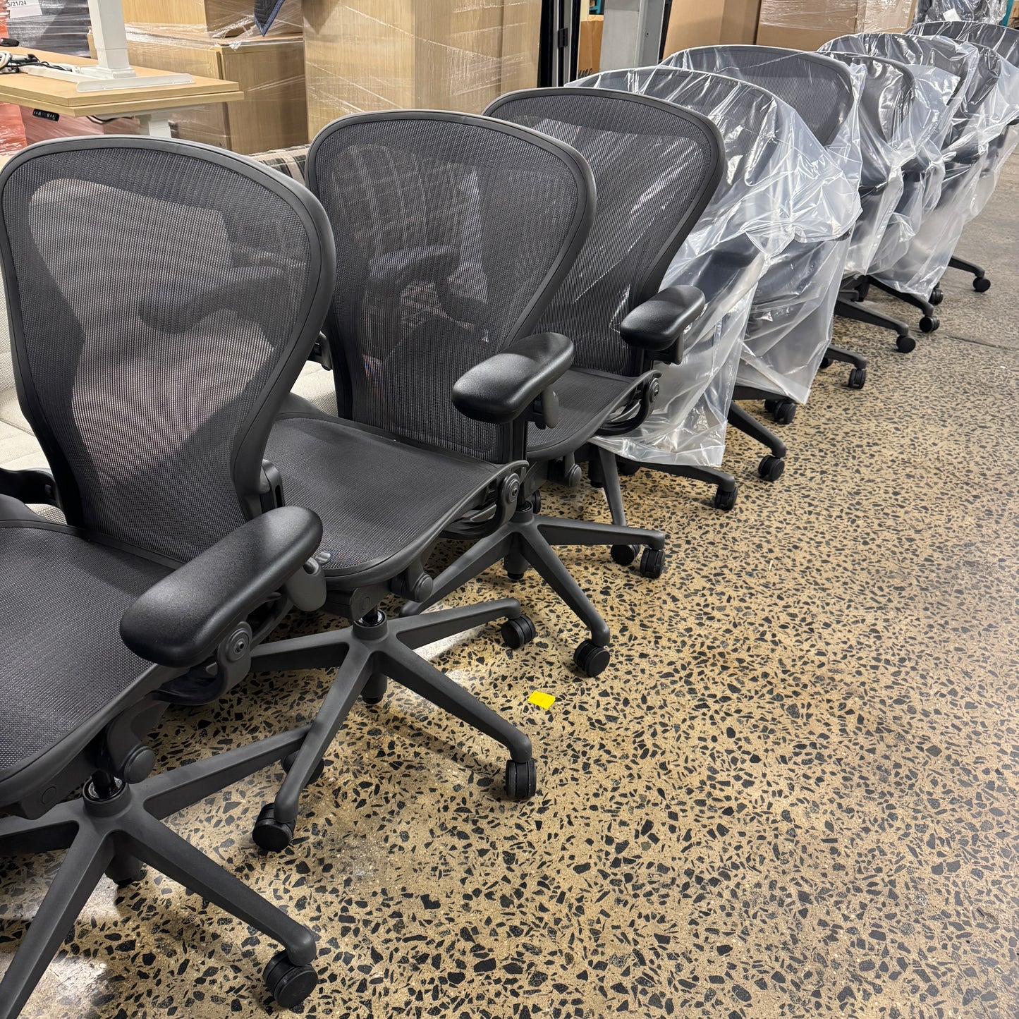 Aeron Chairs, B-Size, Graphite (12)