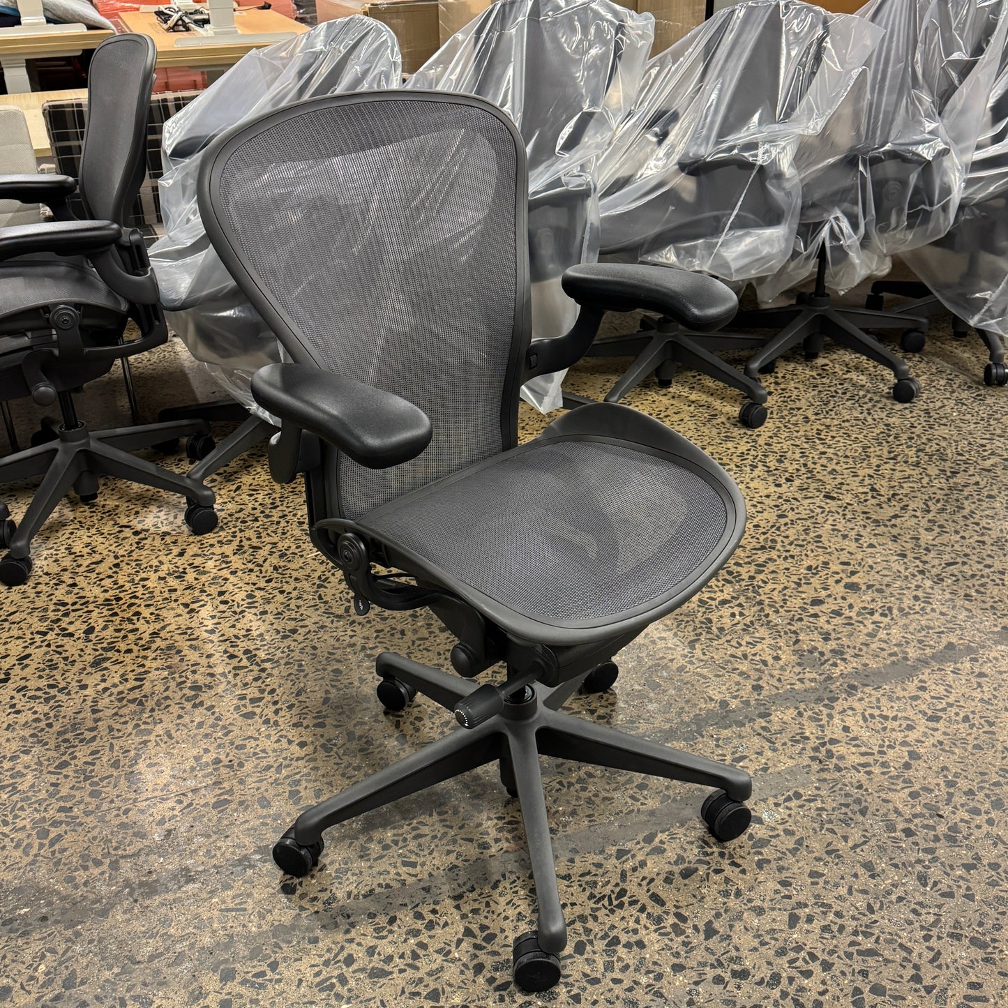 Aeron Chairs, B-Size, Graphite (12)