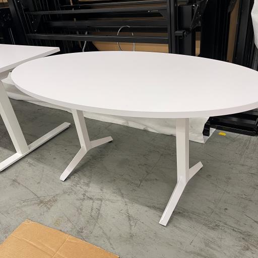 Table, 60x30 Elliptical top, white (2)